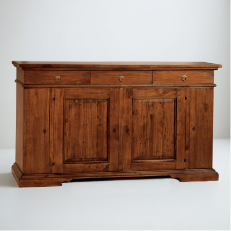 Credenza 4 ante 3 cassetti in legno di pioppo