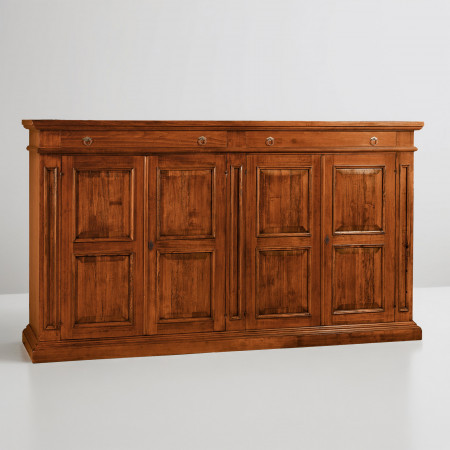 Credenza 4 ante e 2 cassetti in legno massello