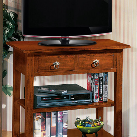 Porta tv con 2 cassetti in legno