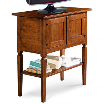 Porta tv classico con 2 porte, dettaglio del legno