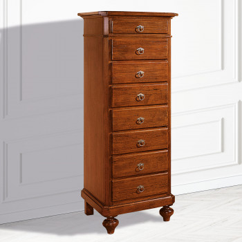 Cassettiera classico con 8 cassetti, dettaglio piedini cipolla