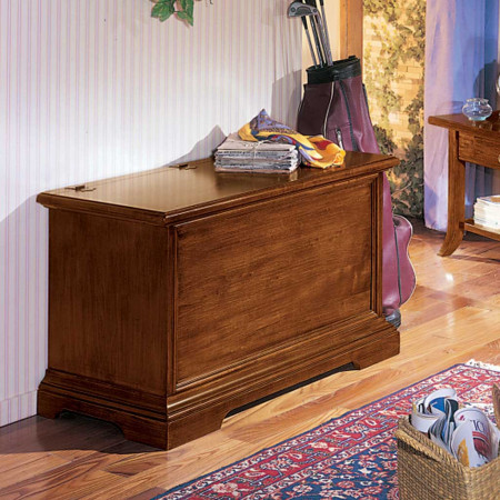 Cassapanca in legno massello con coperchio apribile