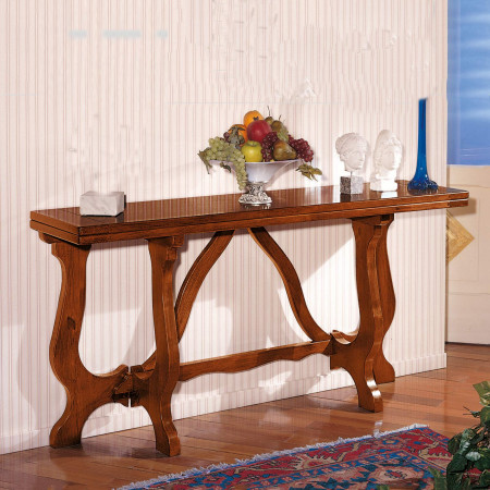 Tavolo consolle apribile 160x40/80, dettaglio gambe lira