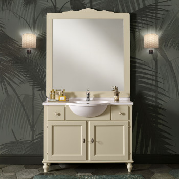 Mobile bagno completo di specchiera e mineral marmo