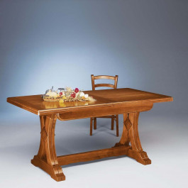 Tavolo riquadrato in legno 160/340x85