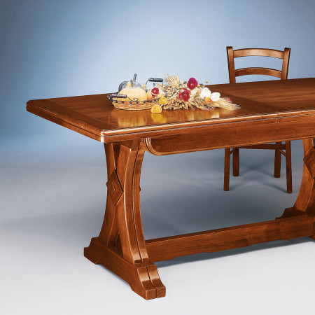 Tavolo rettangolare allungabile legno toulipier, dettaglio gambe