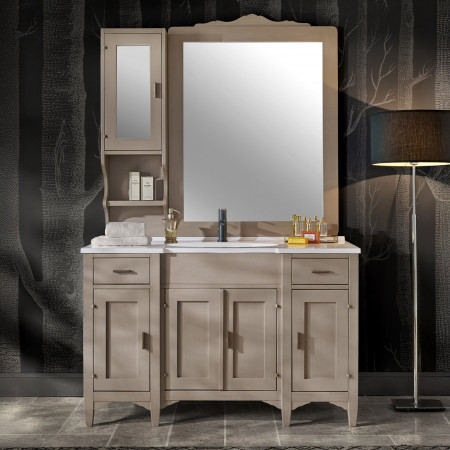 Mobile bagno con vetrinetta e specchiera