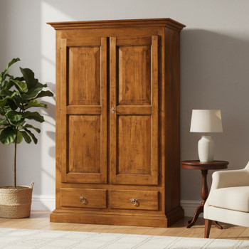 Armadio smontabile in legno massello con due ante