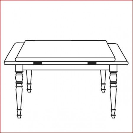 Tavolo a tiro allungabile in legno massello 100x100