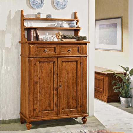 Credenza con piattaia piedi torniti