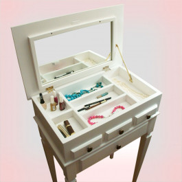 Mobile da trucco con cassetti e specchio