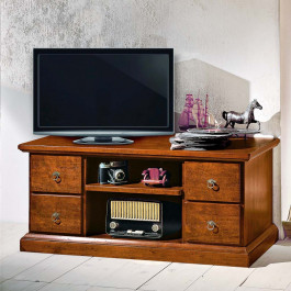 Dettaglio legno massello Angolo porta tv a 2 ante