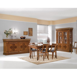 Sala intarsiata da pranzo classica