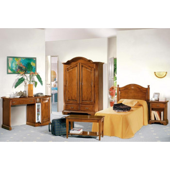 Camera classica con scrittoio porta frigo legno