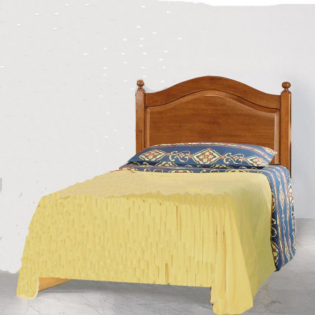 Camera con scrittoio porta frigo e testata letto in legno