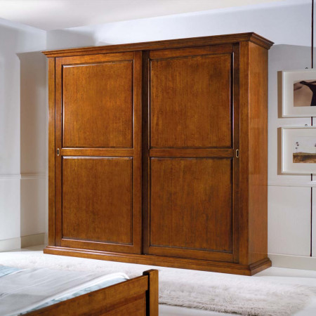 Armadio scorrevole in legno per camera da letto classica