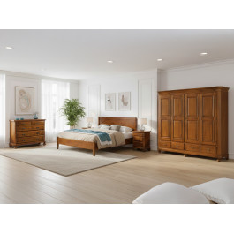 Camera da letto matrimoniale classica in legno