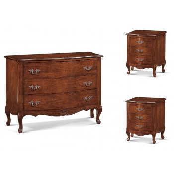 Gruppo notte 2102-2103 con gambe curve e intagli