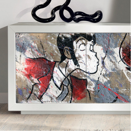 Madia Lupin III con 3 ante, dettaglio artista