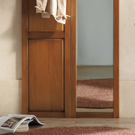 Mobile da ingresso con specchio t21, dettaglio legno toulipier