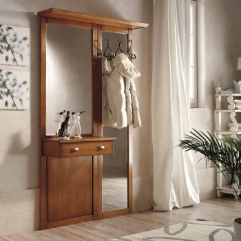 Mobile da ingresso con specchio t23, legno toulipier