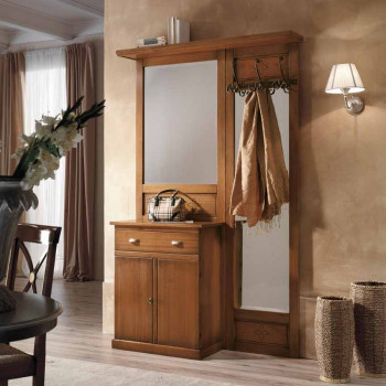 Mobile da ingresso con specchio t24, legno toulipier