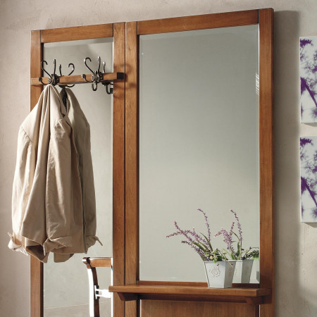Mobile da ingresso con specchio t25 e porta abiti in ferro
