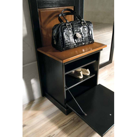 Mobile da ingresso t26 con contenitore e dettagli in legno
