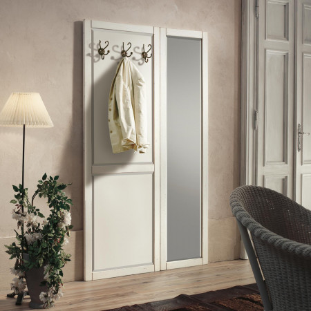 Mobile da ingresso con specchio t30, dettaglio ganci