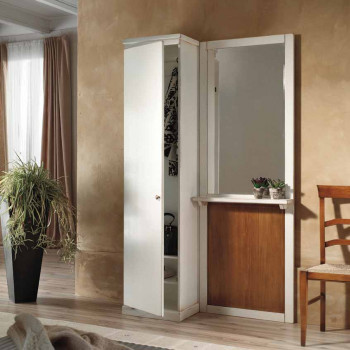 Mobile da ingresso con specchio t32, colonna ad anta