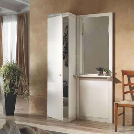 Mobile da ingresso con specchio t32, colonna e mensola