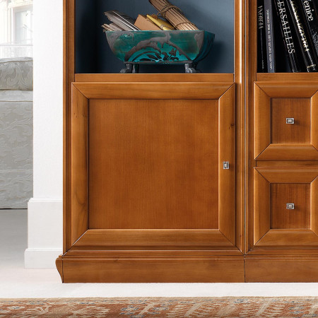 Composizione numero 2, libreria classica legno noce