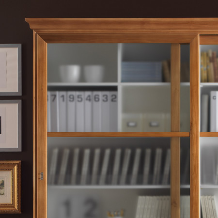 Dettaglio libreria Composizione numero 12 con ante vetro