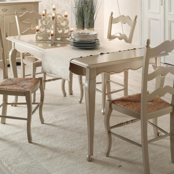 Tavolo allungabile da 160x90 a 240x90 con gambe sagomate