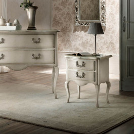 Comodino shabby chic 2 cassetti