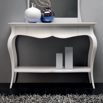 Consolle larghezza cm 135, design elegante con gambe sagomate