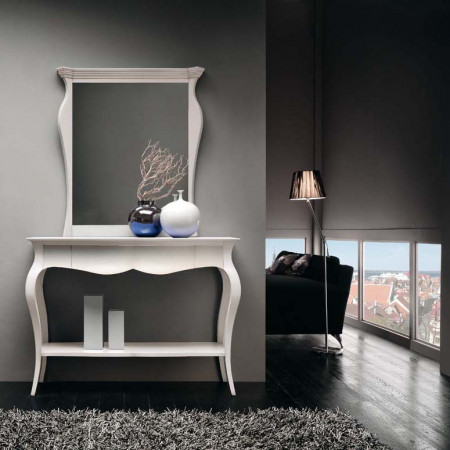 Consolle larghezza 135 cm, dettaglio del legno e design