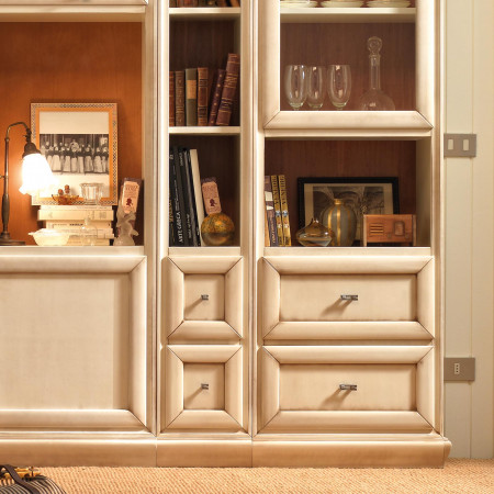 Composizione numero 20, dettagli colonne legno