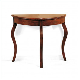Consolle con gambe tornite, specchio e decorazioni