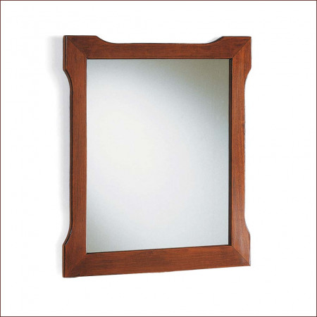 Specchiera rettangolare sagomata in legno