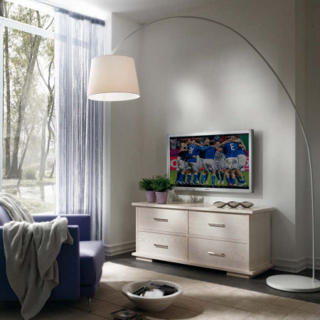 Base porta TV Natura con piedini, dettaglio cassetti