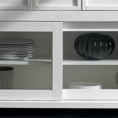 Dettaglio Credenza natura due ante scorrevoli in legno