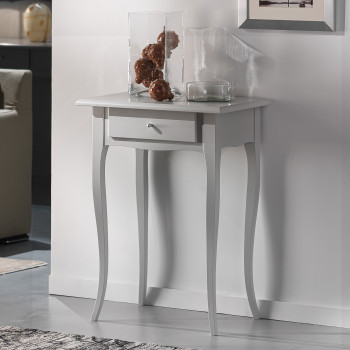 Consolle piccola rettangolare con gambe sagomate