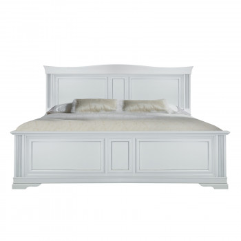Letto king size in legno testata sagomata con dettagli