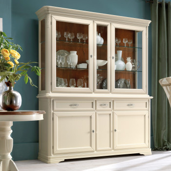 Cristalliera seicento con alzata, dettagli intagliati