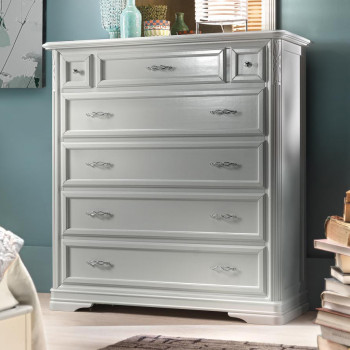 Como' seicento con ribalta, dettaglio frontale cassetti