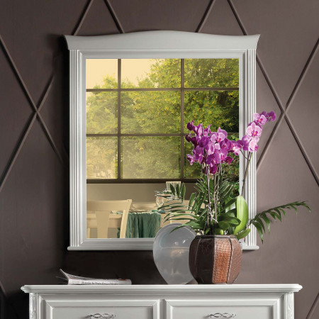 Specchiera spalle zigrinate, cornice con pianta