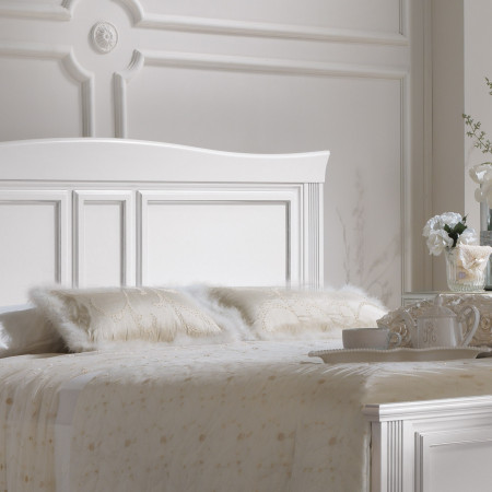 Letto Seicento testata sagomata triplo riquadro
