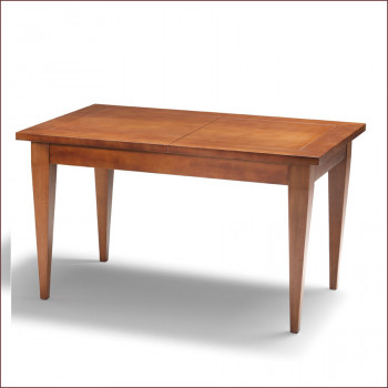 Tavolo allungabile da 140x90 a 185x90, dettaglio del legno noce