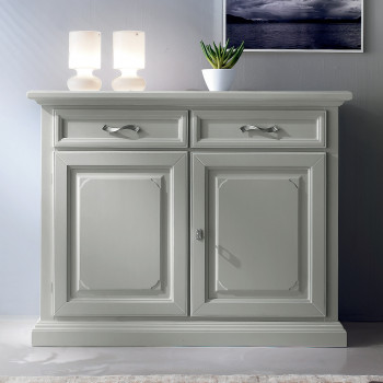 Credenza settecento 2 ante 2 cassetti, dettaglio bugne